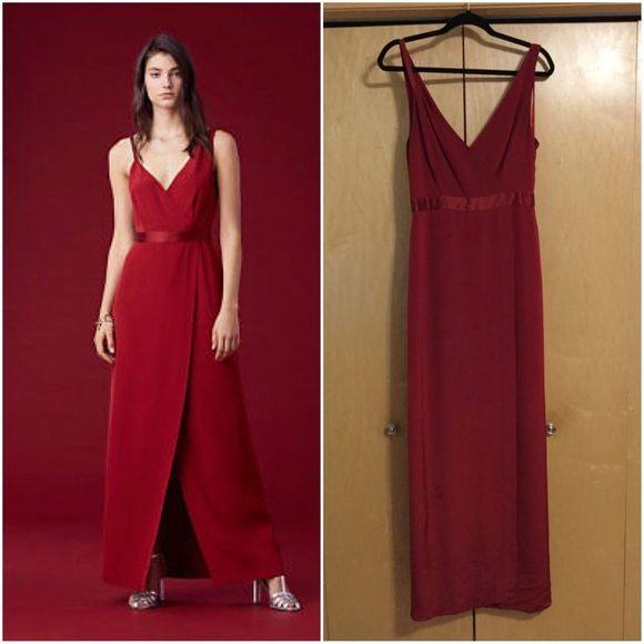 Diane von FurstenbergRed Asymmetric Side - Picture 3 of 10